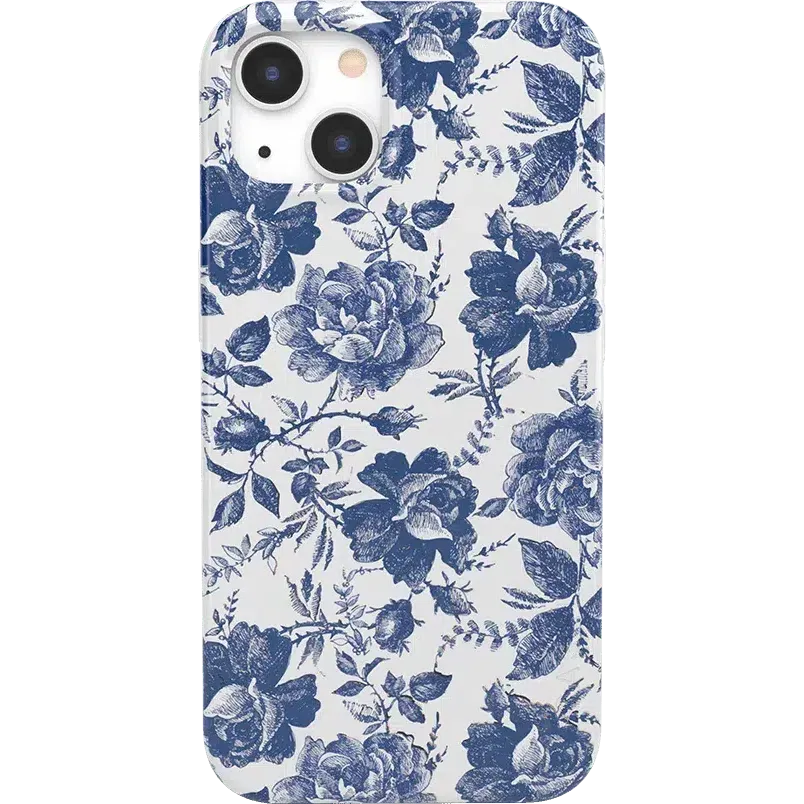 Rose to Fame | Blue & White Rose Floral Case
