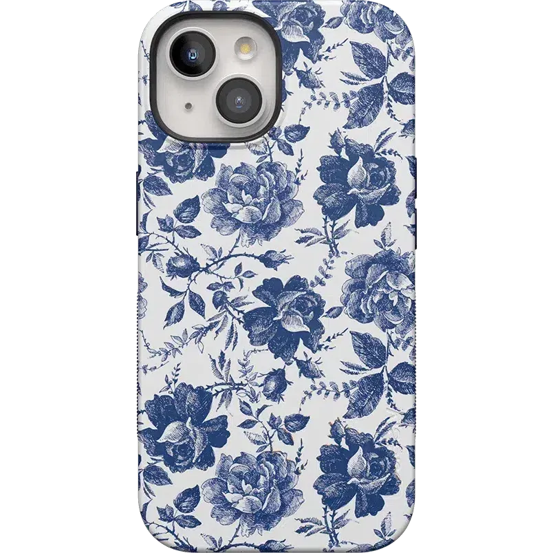 Rose to Fame | Blue & White Rose Floral Case