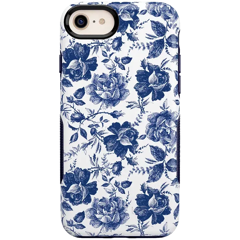 Rose to Fame | Blue & White Rose Floral Case