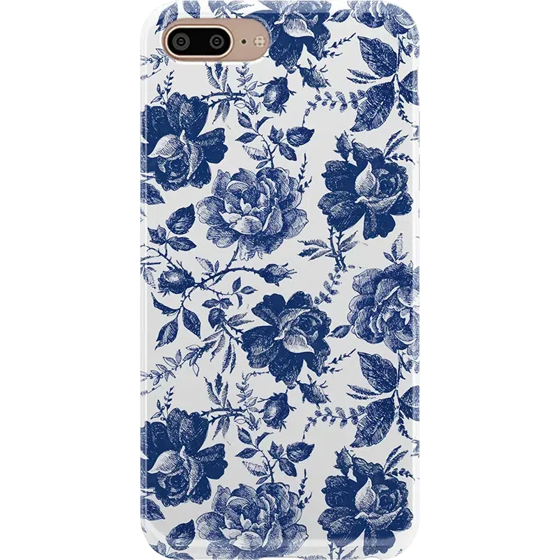 Rose to Fame | Blue & White Rose Floral Case