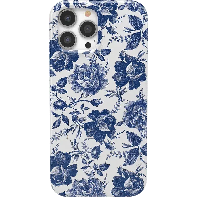 Rose to Fame | Blue & White Rose Floral Case