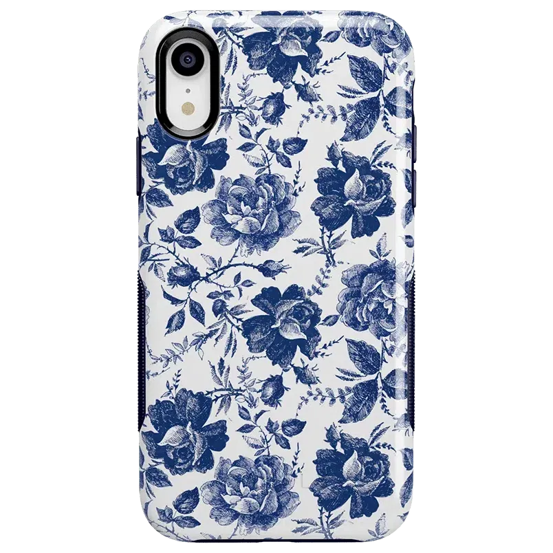 Rose to Fame | Blue & White Rose Floral Case