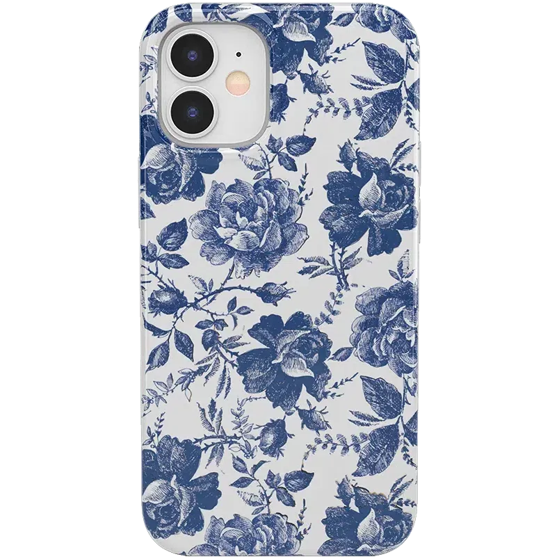Rose to Fame | Blue & White Rose Floral Case