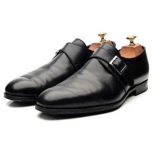 'Savile 4' Black Leather Monk Strap UK 10 E