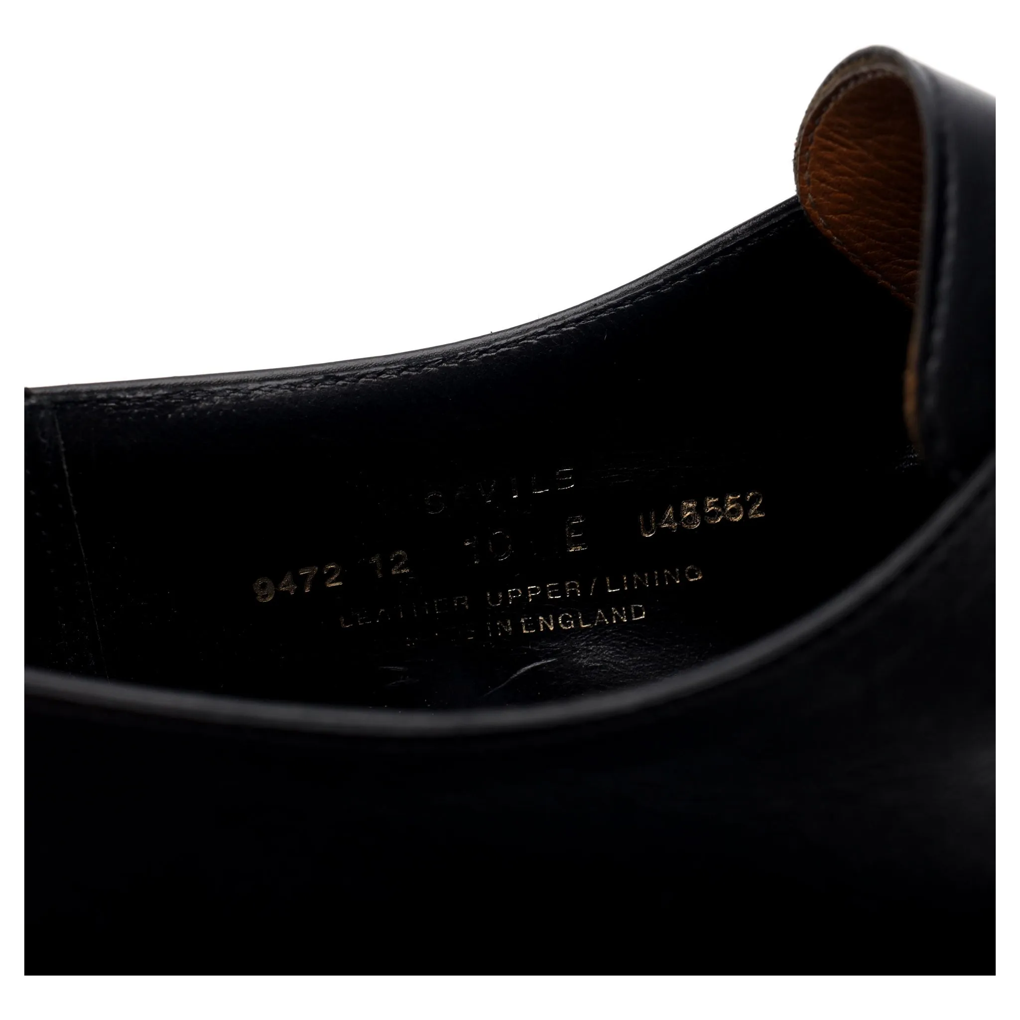 'Savile' Black Leather Monk Strap UK 10 E