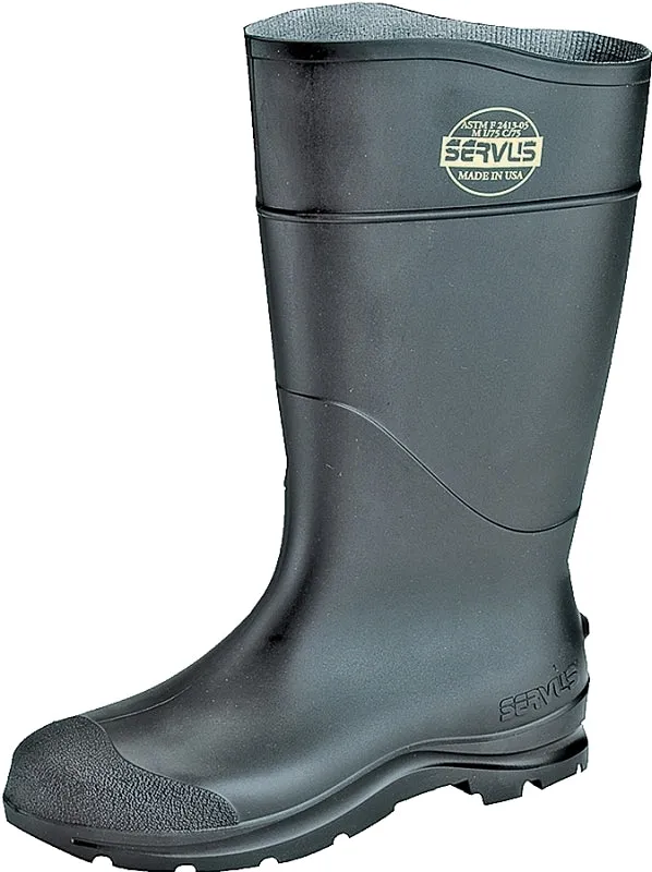 Servus 18822-7 Non-Insulated Knee Boots, 7, Black, PVC Upper, Insulated: No :PR: QUANTITY: 1