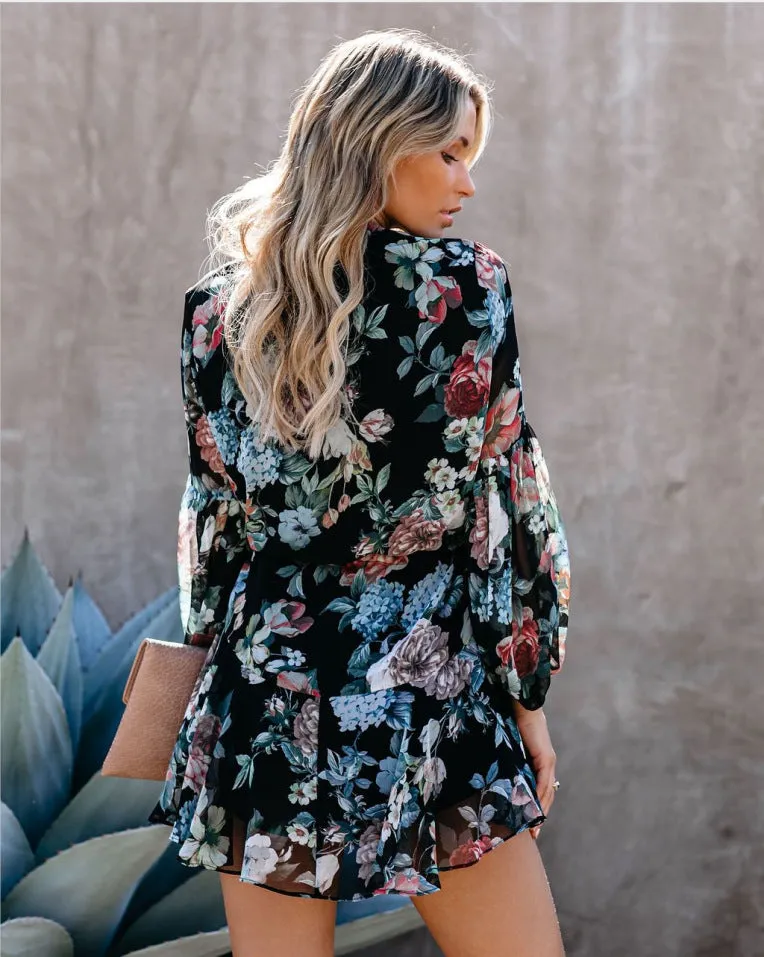 Sexy printed suit neck lace button female dress