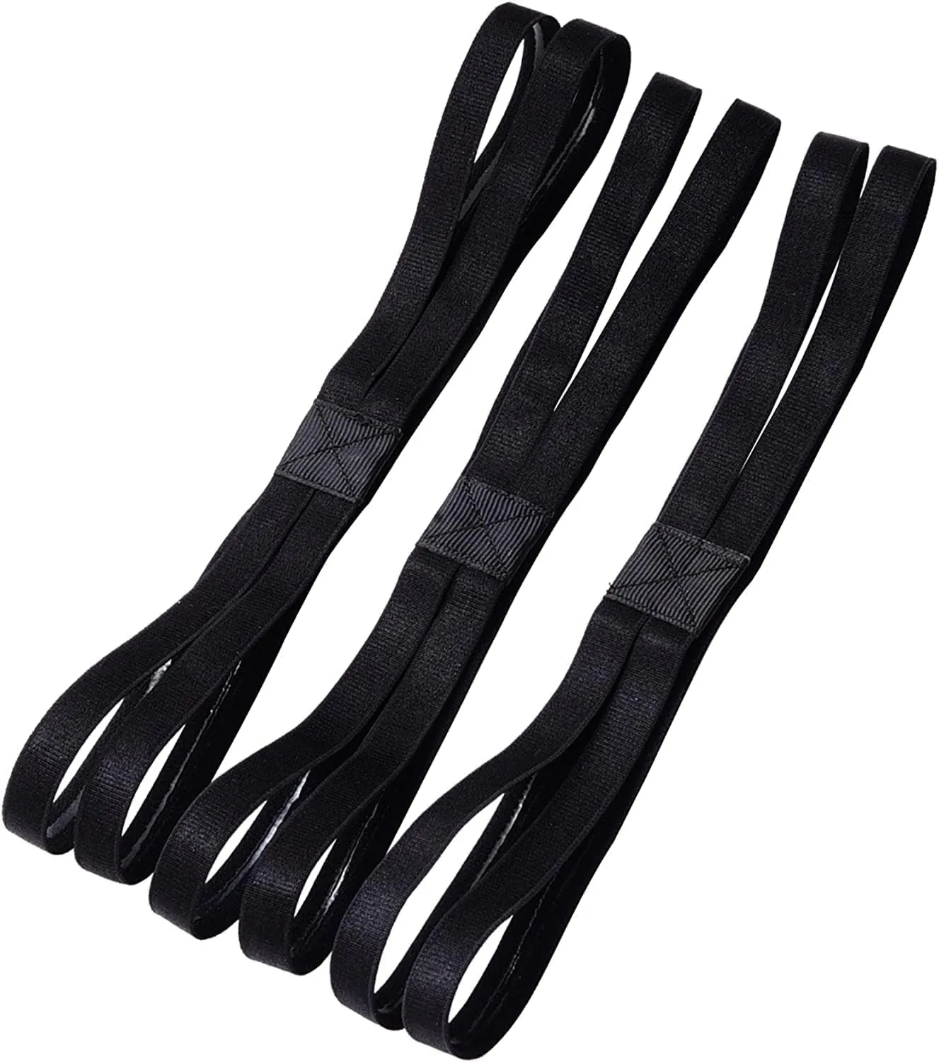 Shappy 3 Pieces Double-straps Sport Headbands Elastic Hairband Non-slip Sweatband for Women or Men