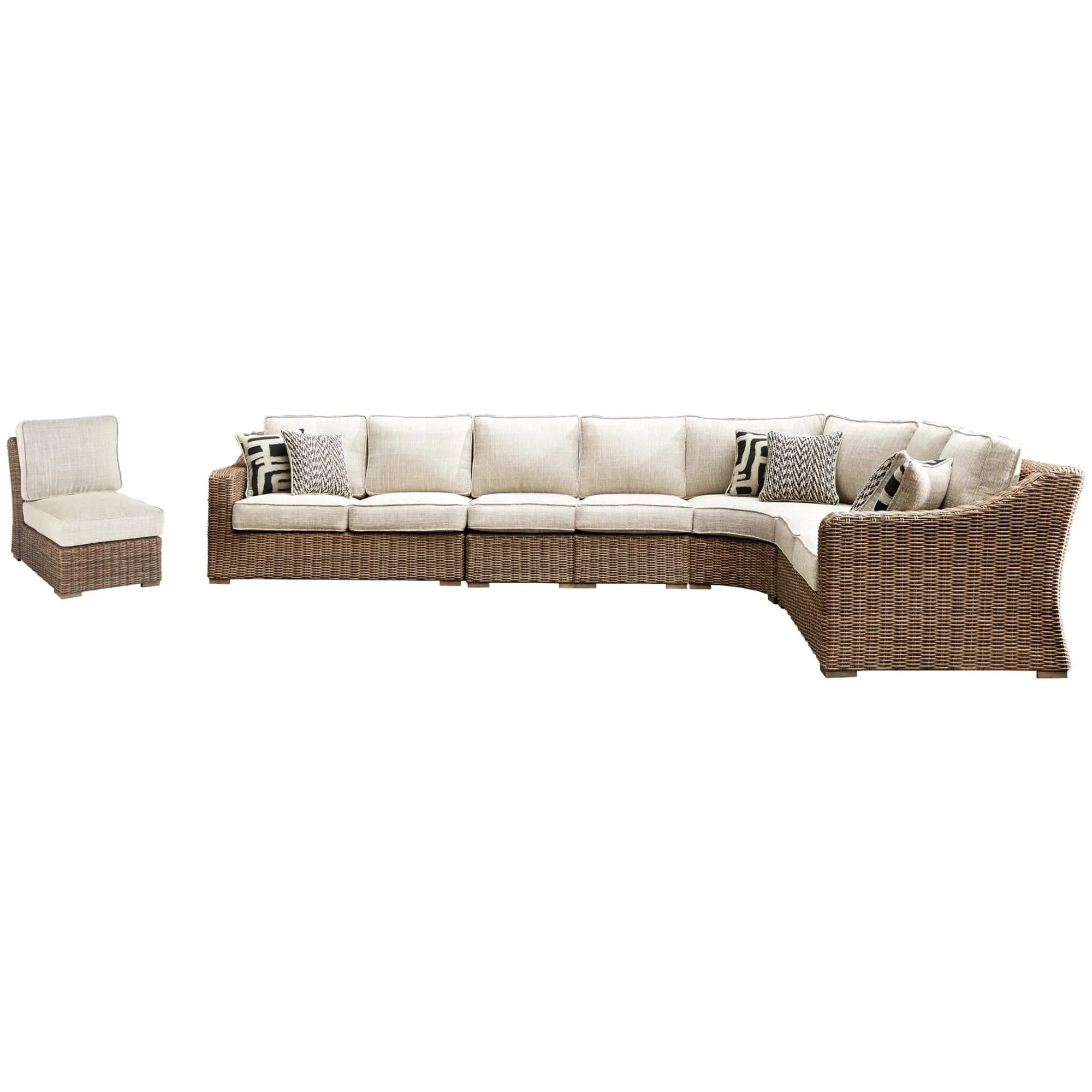 Signature Design by Ashley Beachcroft P791P11 6 pc Outdoor Seating Set