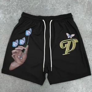Trendy fashion casual retro printed shorts