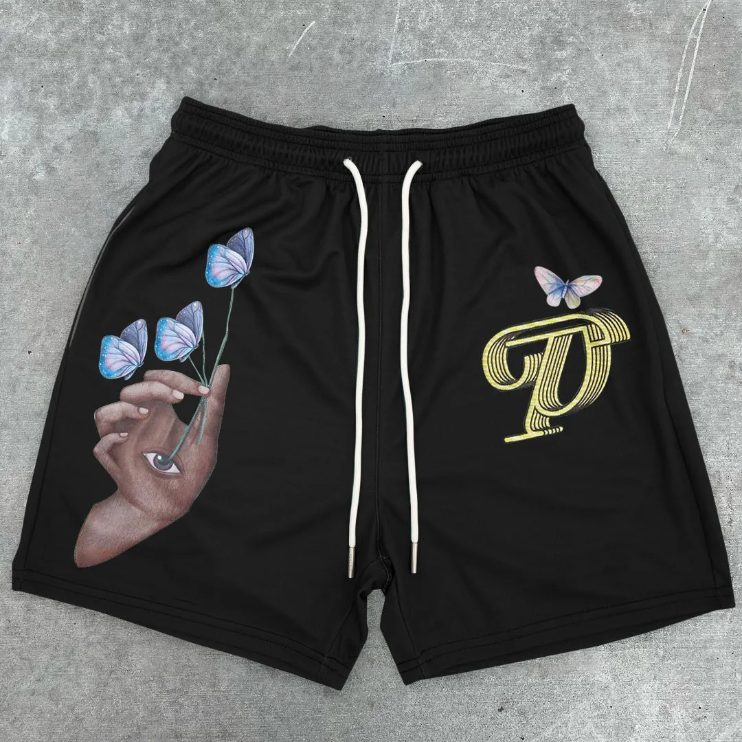 Trendy fashion casual retro printed shorts