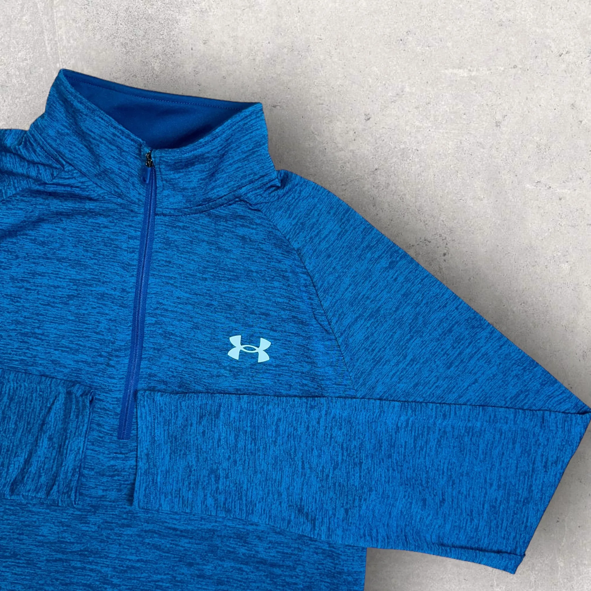 UNDER ARMOUR TECH 1/4 ZIP - BLUE