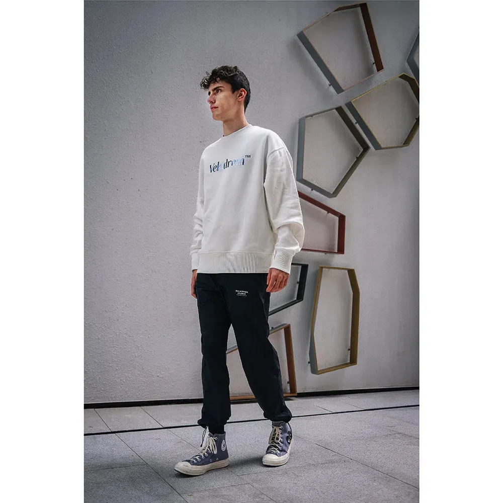 VELODROM Oversize Sweatshirt - Dusty White/Metallic Blue