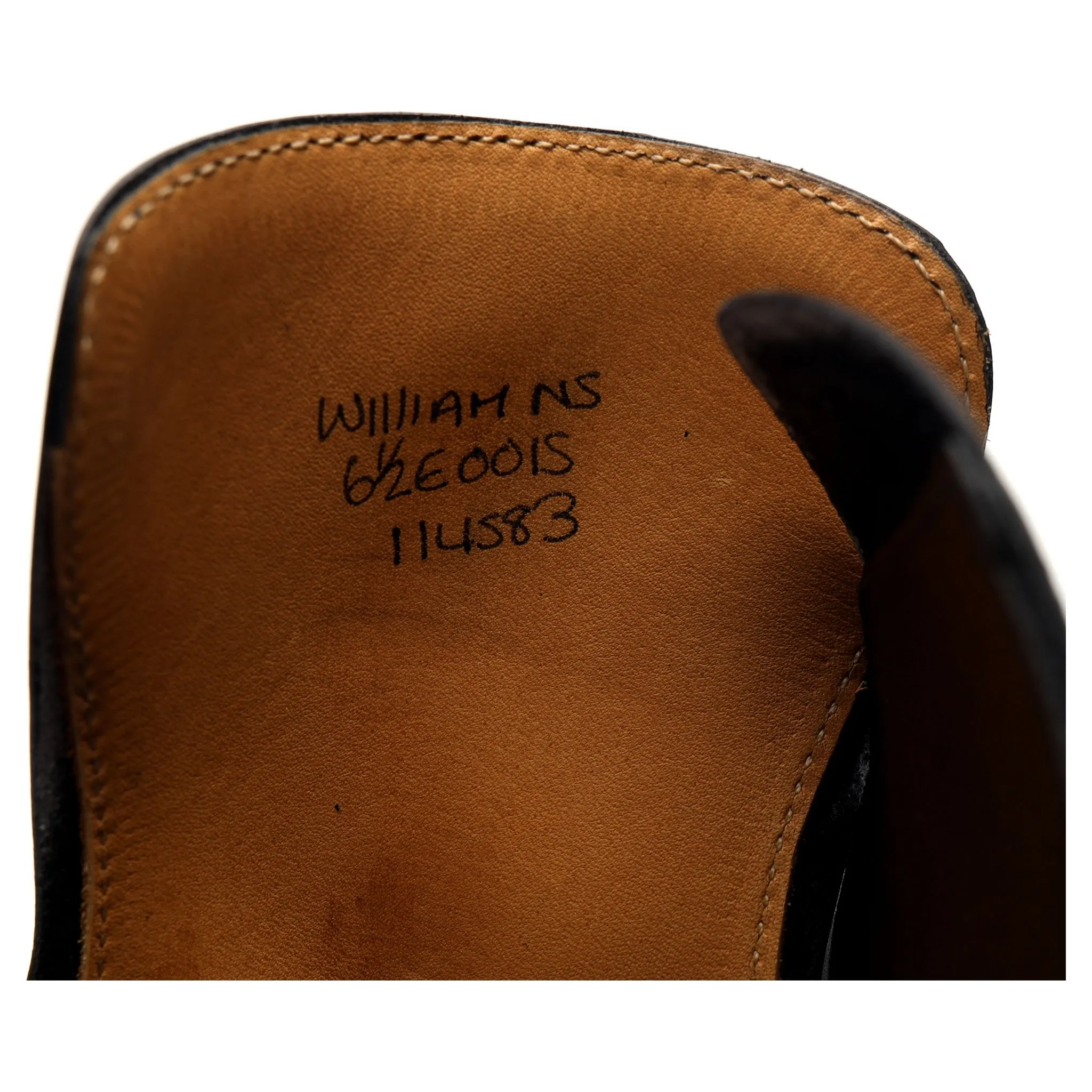 'William' Black Leather Double Monk Strap UK 6.5 E
