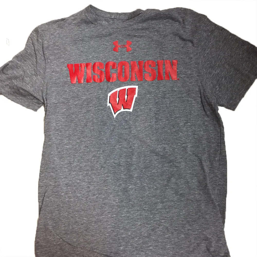 Wisconsin Badgers Under Armour Legacy Gray Shirt