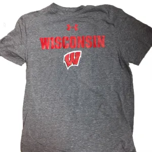 Wisconsin Badgers Under Armour Legacy Gray Shirt