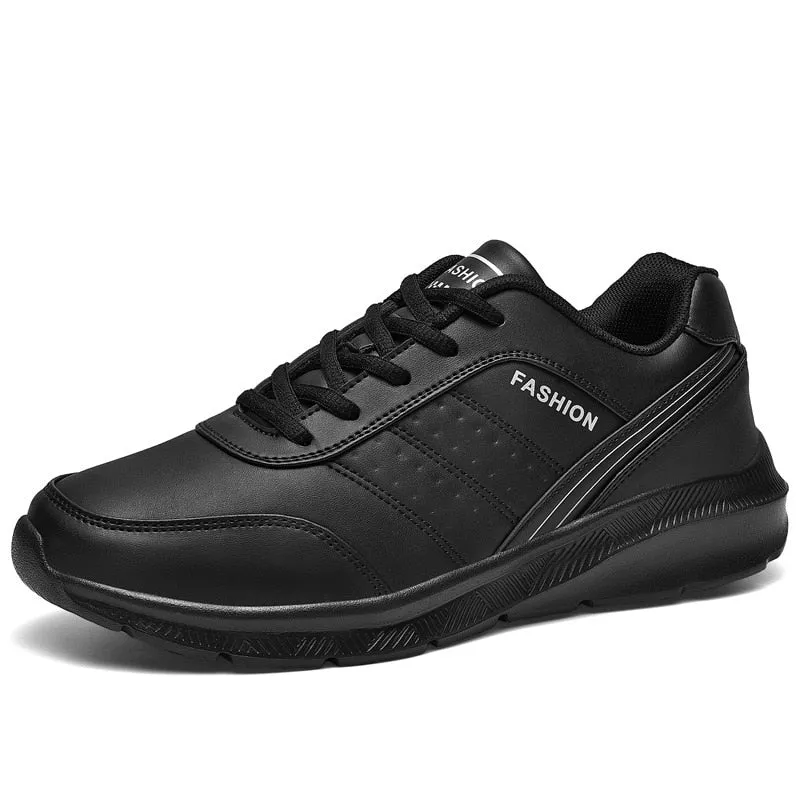 Yeknu Men's Spring Casual Shoes PU Leather Wear Resistant Sports Shoes Running Shoes Fashion Sneakers Student Training For Men 39-48