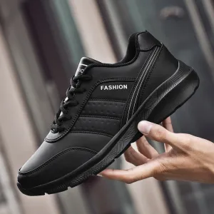 Yeknu Men's Spring Casual Shoes PU Leather Wear Resistant Sports Shoes Running Shoes Fashion Sneakers Student Training For Men 39-48